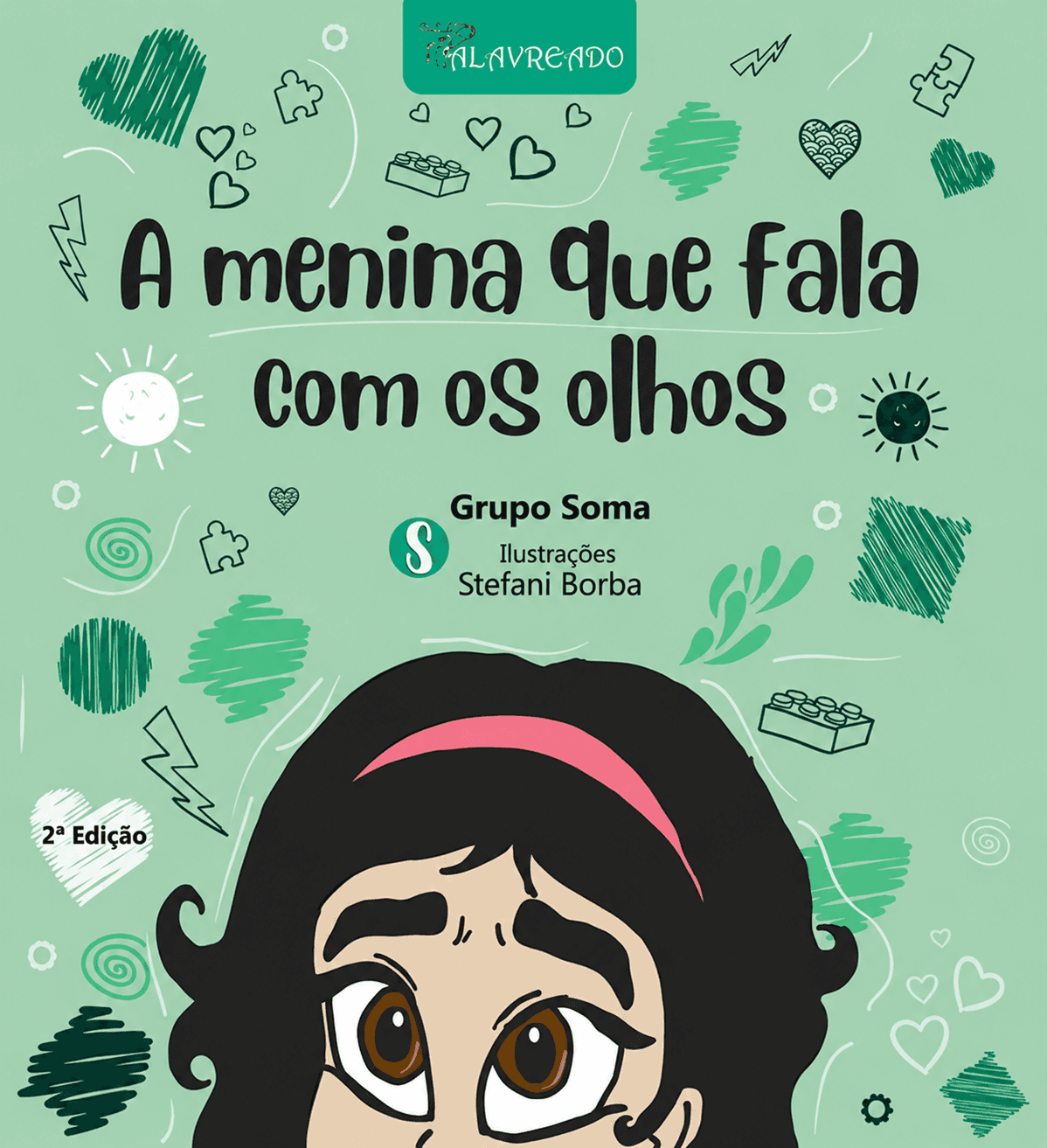 Capa do livro A menina que fala com os olhos, 2ª edição